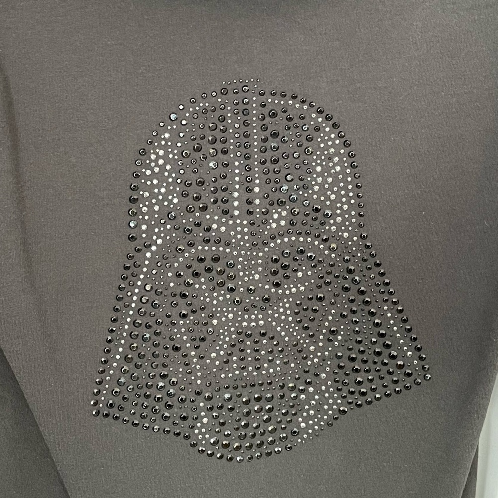 Star Wars- Rock & Republic studded faded Charcoal Gray Zip up hoodie. Women’s XS